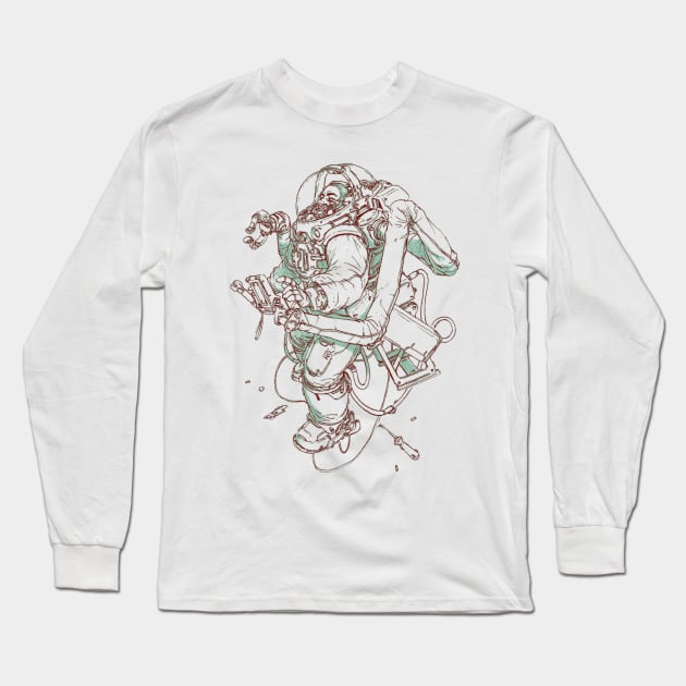 Astronaut Long Sleeve T-Shirt by FUELSTAINS